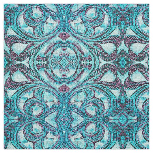 Tissu Vintage bleu floral (Échantillon)