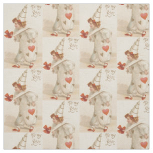 Tissu vintage de clown de Valentine