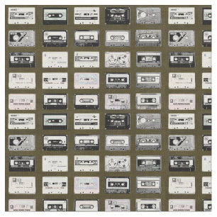 Tissu vintage d'enregistreur à cassettes