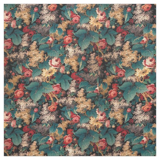 Tissu Vintage époque victorienne Floral Chintz (Échantillon)