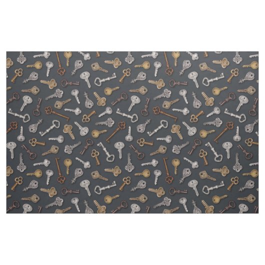 Tissu Vintage et Antique Keys (Fat Quarter)