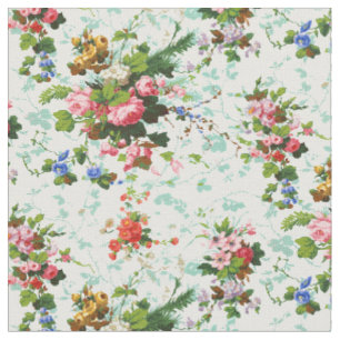 Tissu Vintage Floral Motif français