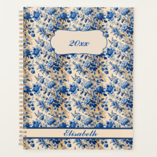 Tissu vintage France Fleurs bleues Votre nom