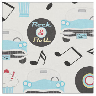 Tissu Vintage les années 50 Sock Hop Fabric