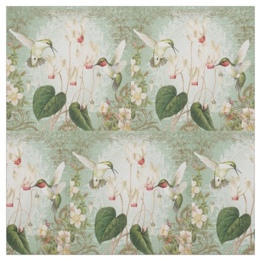 tissu vintage moderne de colibri (Échantillon)