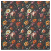 Tissu Vintage moody floral boho roses (Échantillon)
