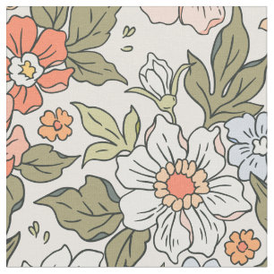 Tissu Vintage motif floral transparent Style Liberty