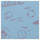 Tissu Vintage QUIDDITCH™ Sketch Pattern (Fermer)