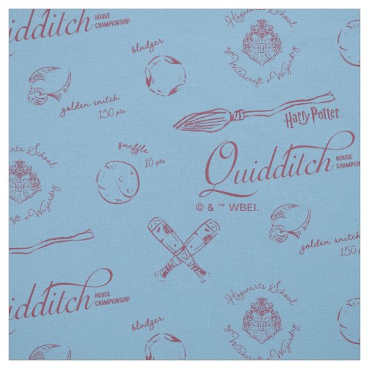 Tissu Vintage QUIDDITCH™ Sketch Pattern (Échantillon)