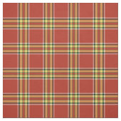 Tissu Vintage rouge et jaune écossais Plaid (Échantillon)