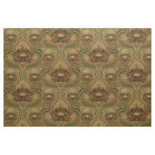 Tissu Vintage style Mission Rouge Fleurs Fleurs Motif