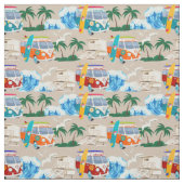 Tissu vintage Van Surf beige (Échantillon)