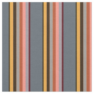 Tissu Vintage Vertical Stripes Élégant Unisex Gris Chaud