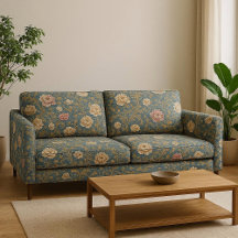 Vintage Victorian Art Botanical Garden Upholstery