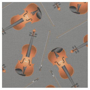 Tissu Viola Music Musicien Salle Décor Gris