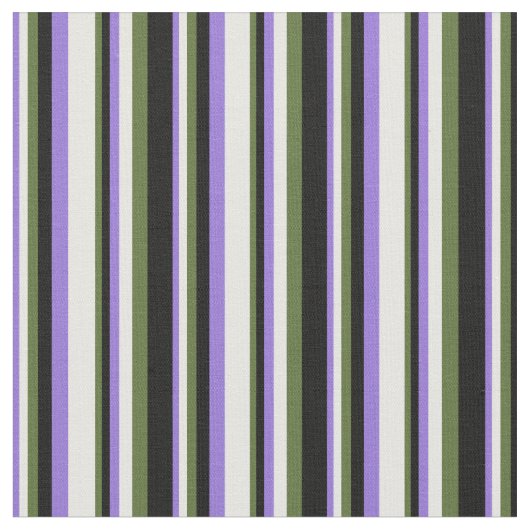 Tissu Violet, blanc, vert foncé et noir (Fermer)