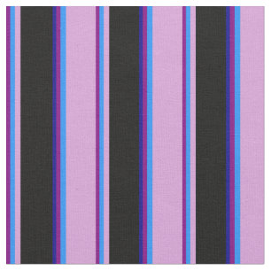 Tissu Violet, Bleu, Plum, Noir et Bleu foncé Motif
