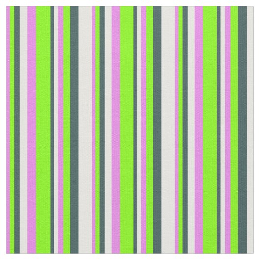 Tissu Violet, Chartreuse, Gris d'ardoise foncée et crème (Fermer)