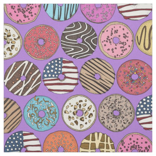 Tissu violet de beignets américains (Échantillon)