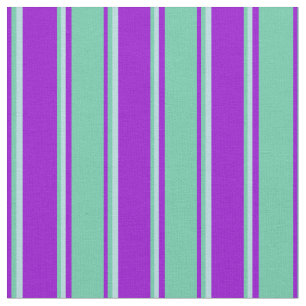 Tissu Violet foncé, Aquamarine et Motif bleu poudre