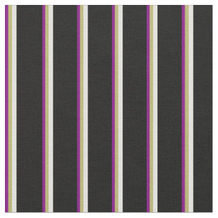 Tissu Violet, kaki foncé, jaune clair et noir