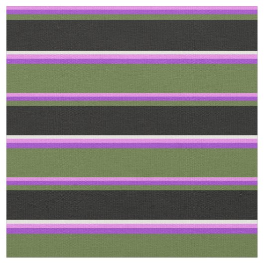 Tissu Violet, Orchidée foncée, Vert olive, Noir & Blanc (Fermer)