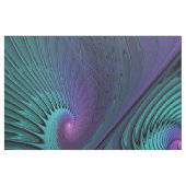 Tissu Violet Rencontre Turquoise Moderne Art Fractal Abs (Fat Quarter)