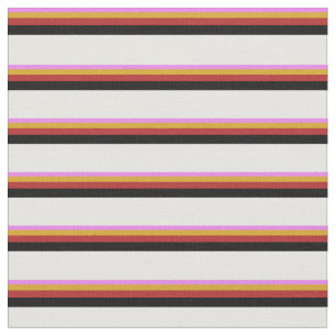 Tissu Violet, verge d'or, rouge, noir et blanc