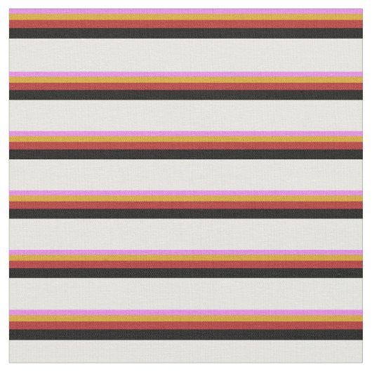 Tissu Violet, verge d'or, rouge, noir et blanc (Fermer)