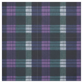 Tissu Violet, Vert, Blanc, Tartan noir (Échantillon)