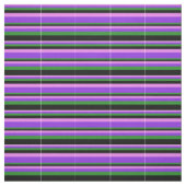 Tissu Violet, violet, vert de la forêt et lignes noires (Échantillon)