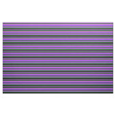Tissu Violet, violet, vert de la forêt et lignes noires (Fat Quarter)