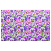 Tissu Violets colorés Pansy Flowers Motif (Fat Quarter)