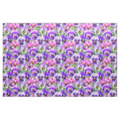 Tissu Violets colorés Pansy Flowers Motif (Fat Quarter)