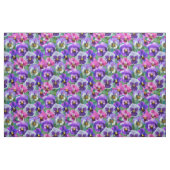 Tissu Violets colorés Pansy Flowers Motif (Fat Quarter)