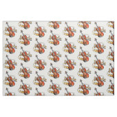Tissu Violon et arc avec des notes et des étoiles (Fat Quarter)