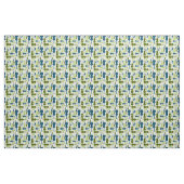 Tissu Violons - Bleu et Vert (Yard)