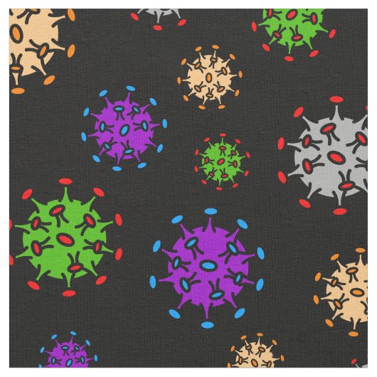 Tissu virus en noir (Fermer)