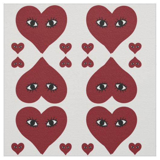 Tissu Visage Cœur Rouge Amour (Échantillon)