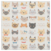 Tissu - Visage drôle (Fermer)