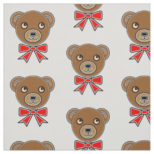 Tissu Visage drôle d'ours