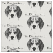 Tissu Visage heureux du beagle (Échantillon)