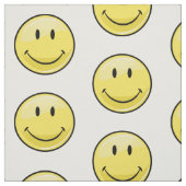 Tissu Visage heureux jaune classique (Échantillon)