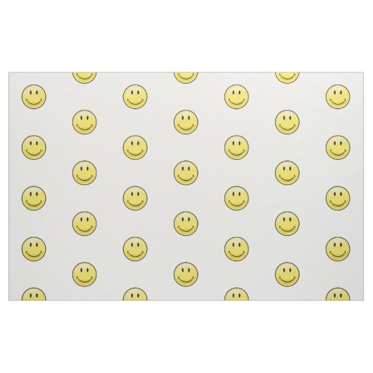 Tissu Visage heureux jaune classique (Fat Quarter)