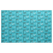 Tissu visqueux de visages de queues bouclées (Fat Quarter)