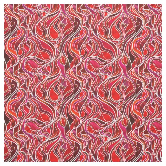 Tissu Vitrail rouge Abstrait (Échantillon)