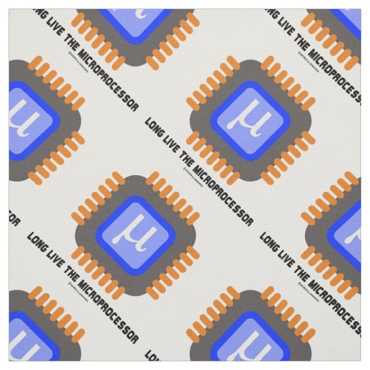 Tissu Vive L'Humour Geek Microprocesseur Microchip (Échantillon)
