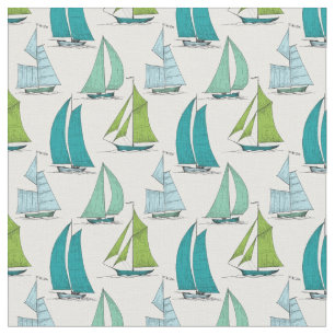 Tissu Voiliers sur le motif de l'eau