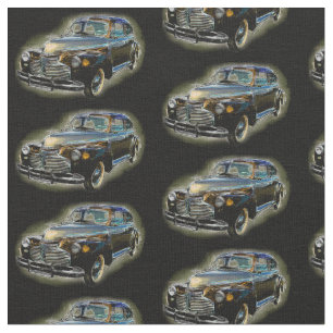 Tissu Voiture Vintage Classique Chevrolet Brown en noir