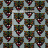 Tissu vol de combat de loup argent (Carreau)